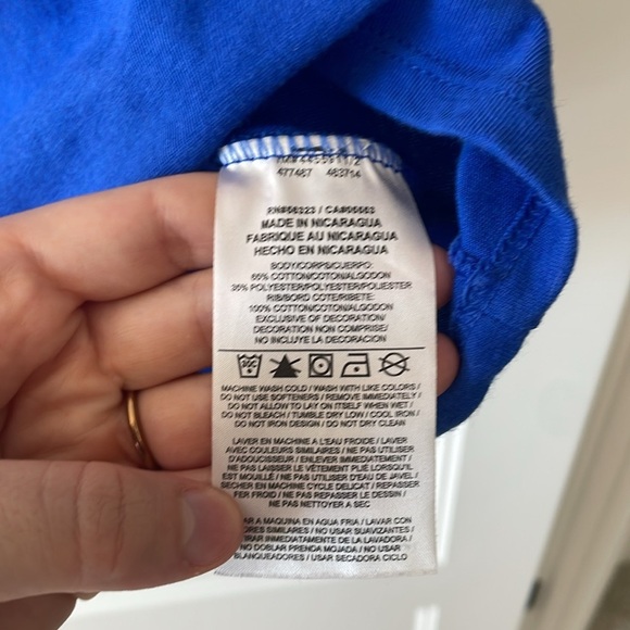 Nike Dri-Fit Size Medium Blue T-Shirt - Picture 5 of 6